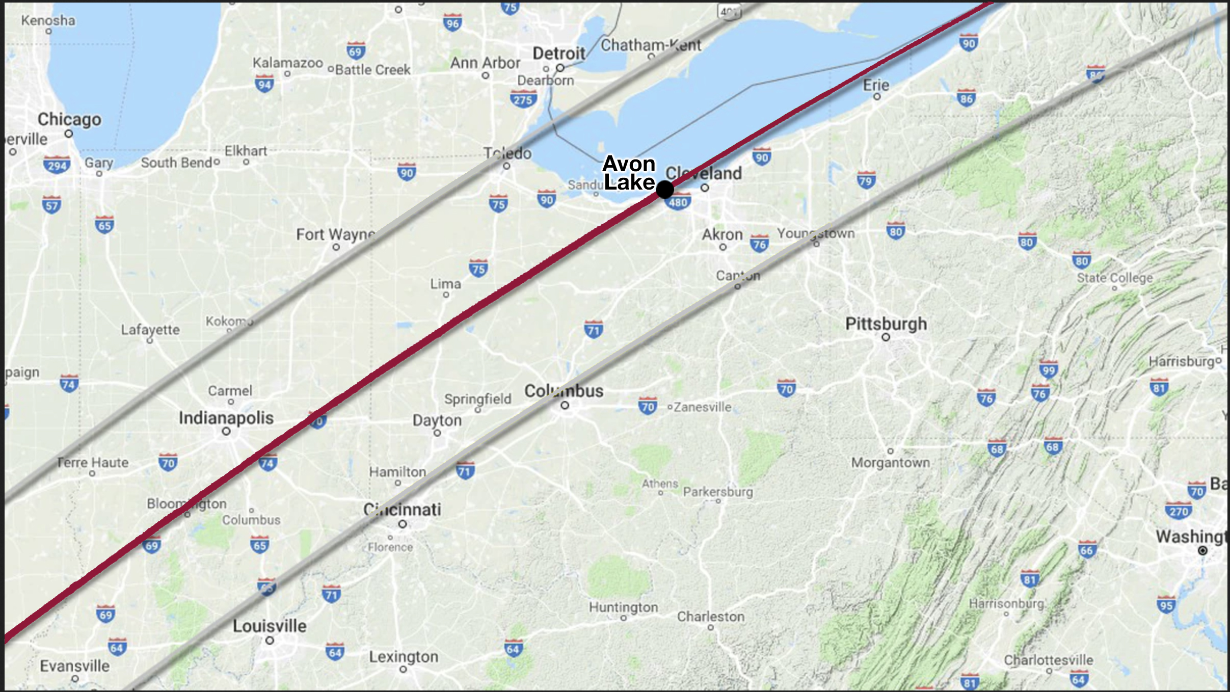 totality path